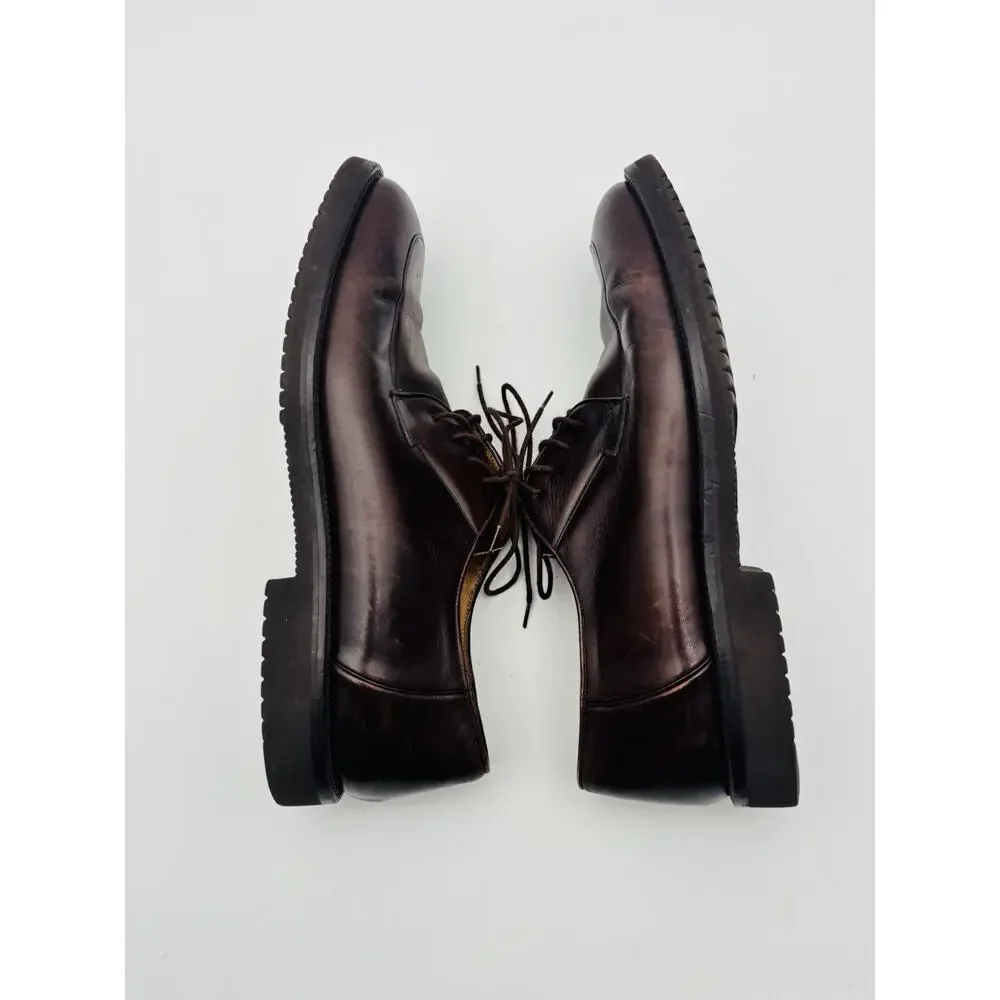 Vintage Mezlan Men’s Brown Leather Lace Up Derby Oxford Dress Shoes Size 10